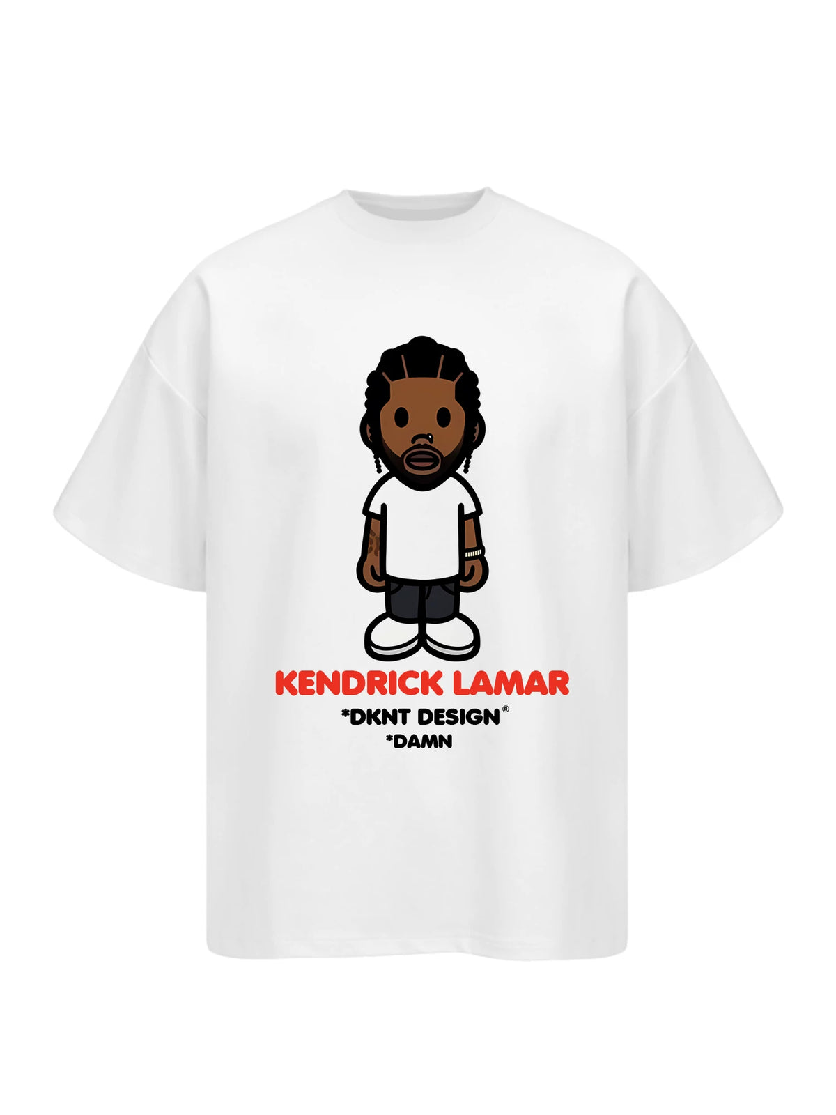 Unisex Rapper Cartoon Graphic Pure Cotton T-Shirt
