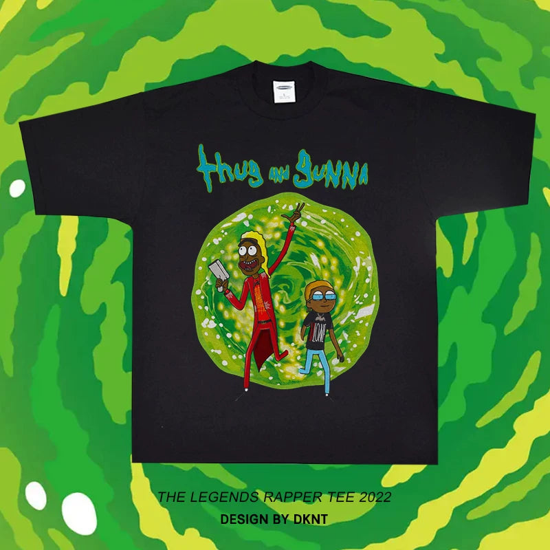 Unisex Young Thug Gunna Hip Hop Loose Cotton T-Shirt