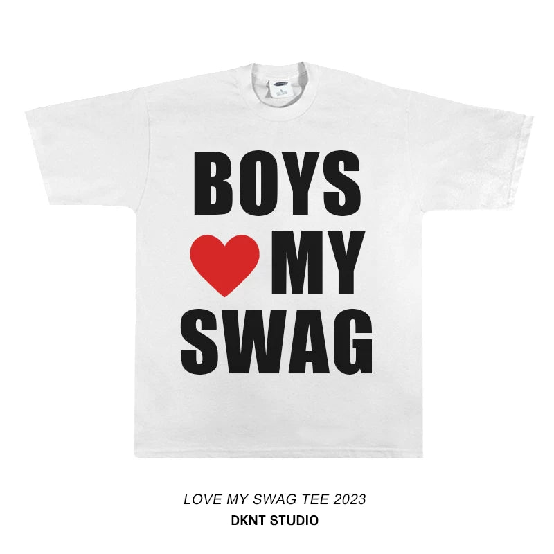 Unisex Girls Love My SWAG Hip-Hop Cotton T-Shirt
