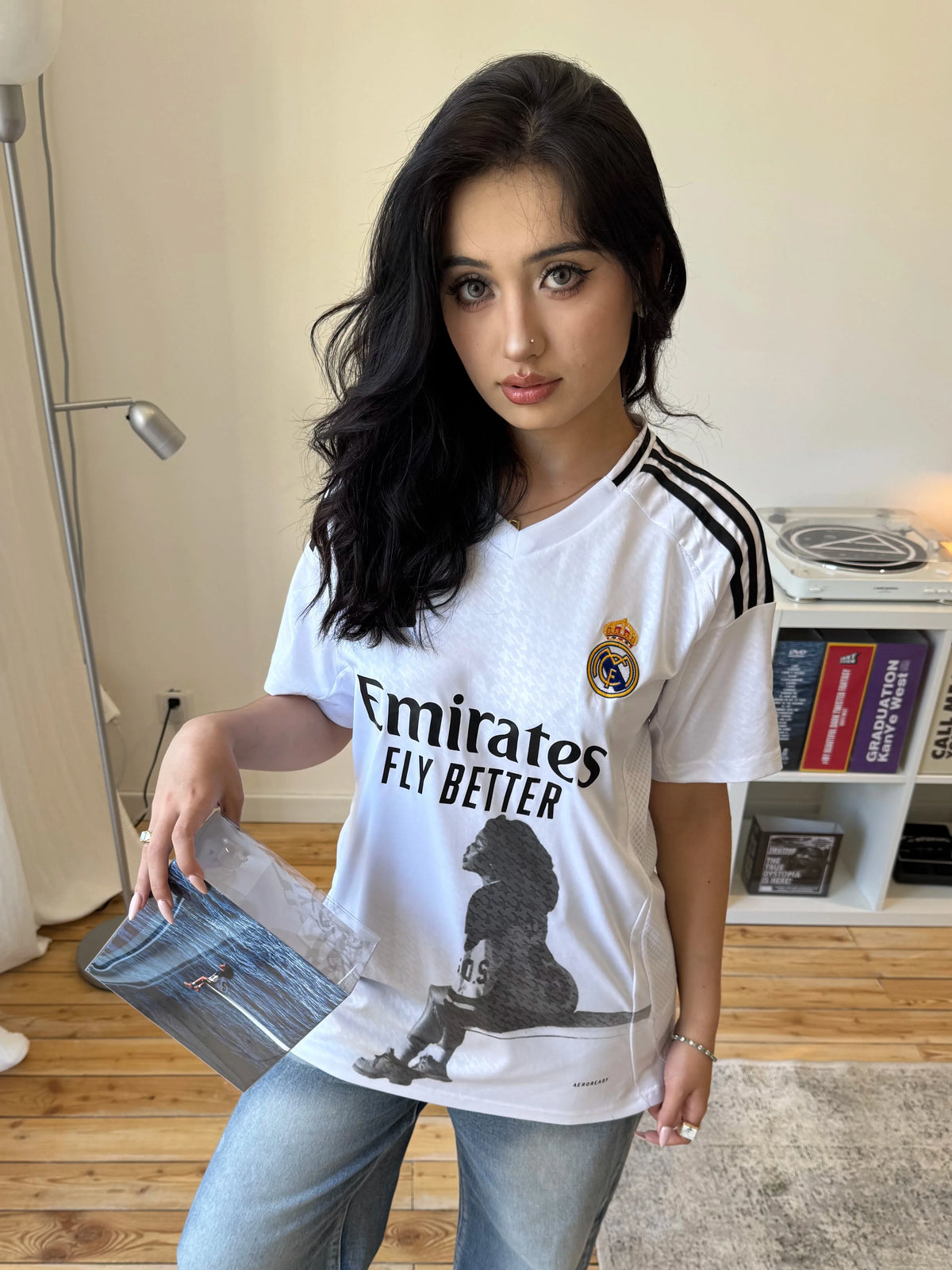 Unisex Rapper Graphic Hip Hop Loose Soccer Jersey T-Shirt
