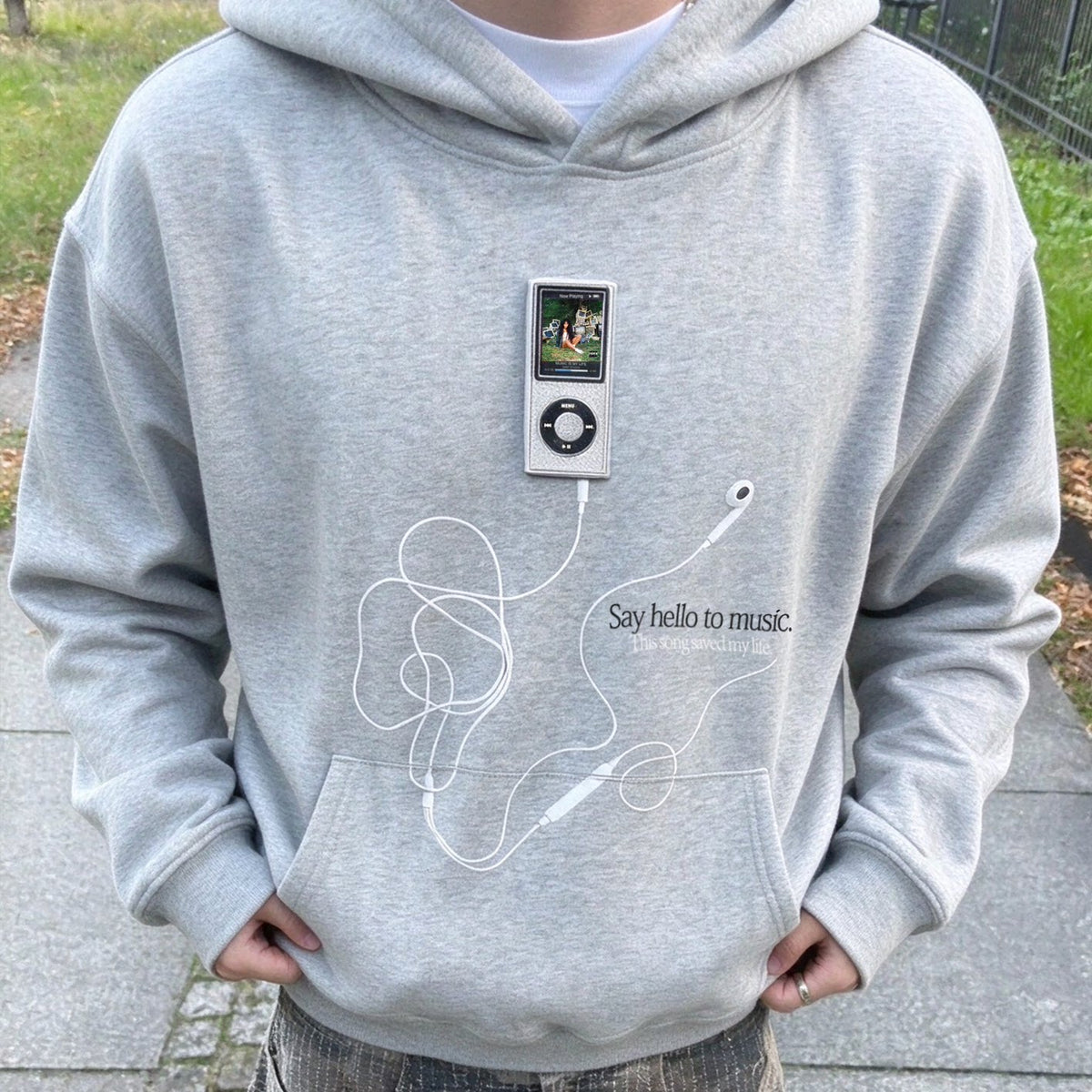 Unisex American Style Embroidered NFC Fleece Pullover Hoodie