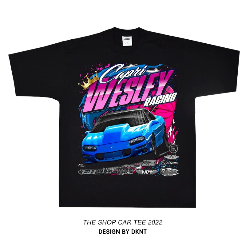 Unisex Racing Car Hip-Hop Oversize Short-Sleeve T-Shirt