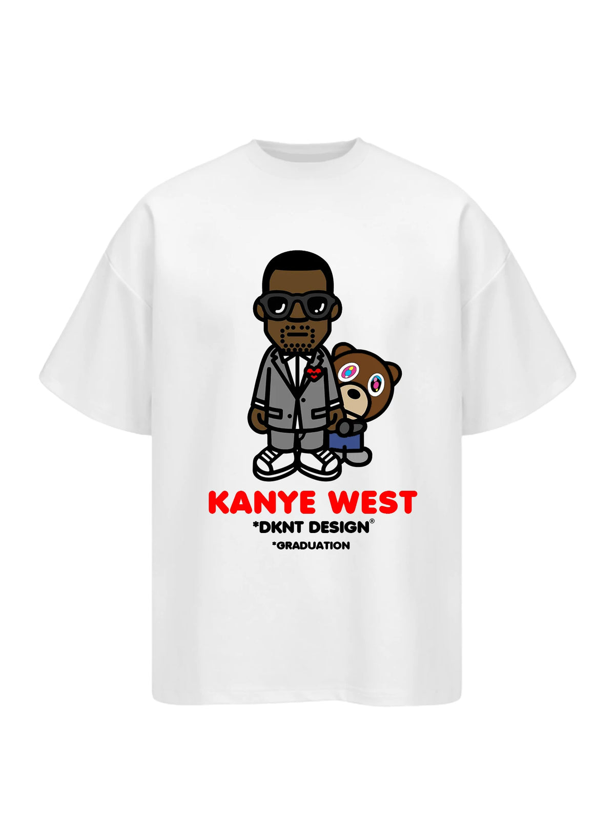 Unisex Rapper Cartoon Graphic Pure Cotton T-Shirt