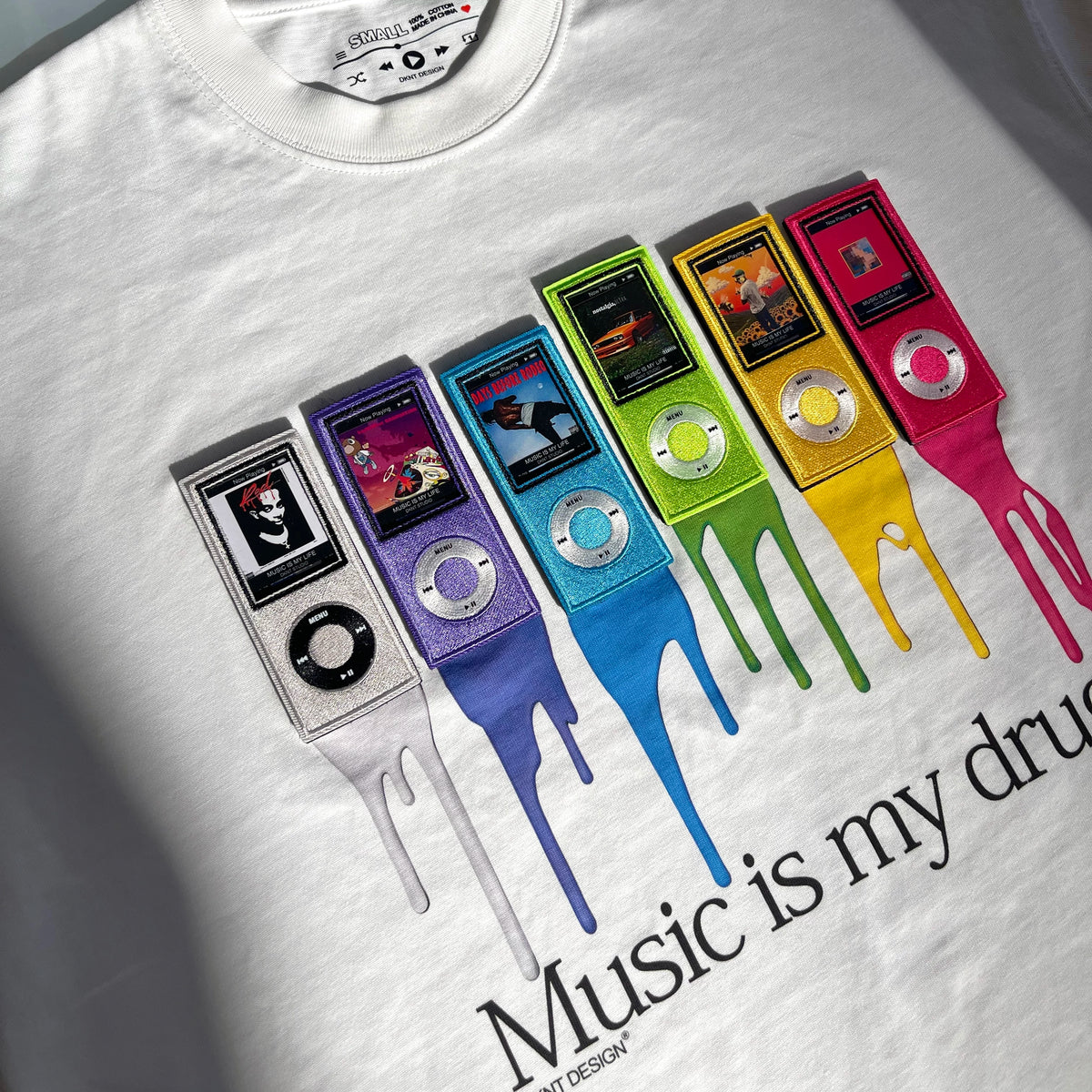 Unisex iPod Embroidered NFC Pure Cotton Y2K T-Shirt