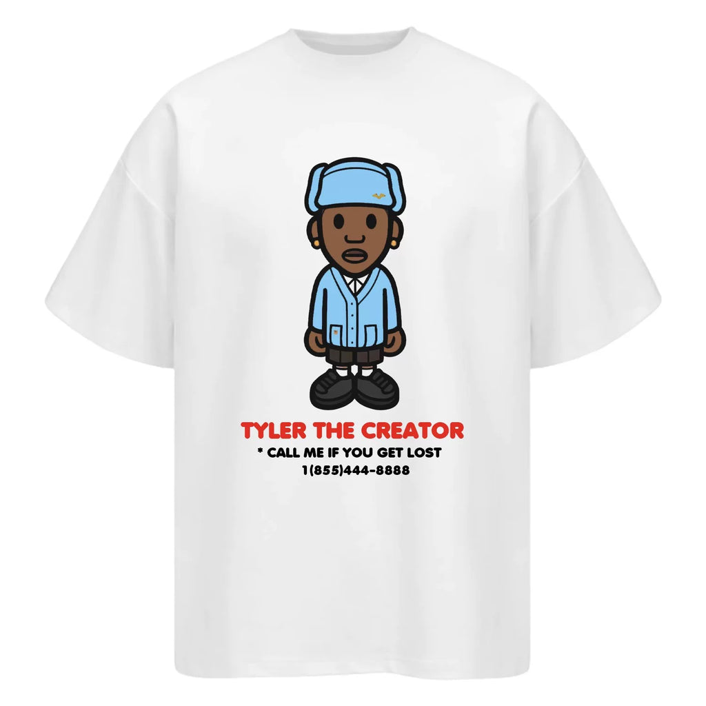 Unisex Rapper Cartoon Graphic Pure Cotton T-Shirt