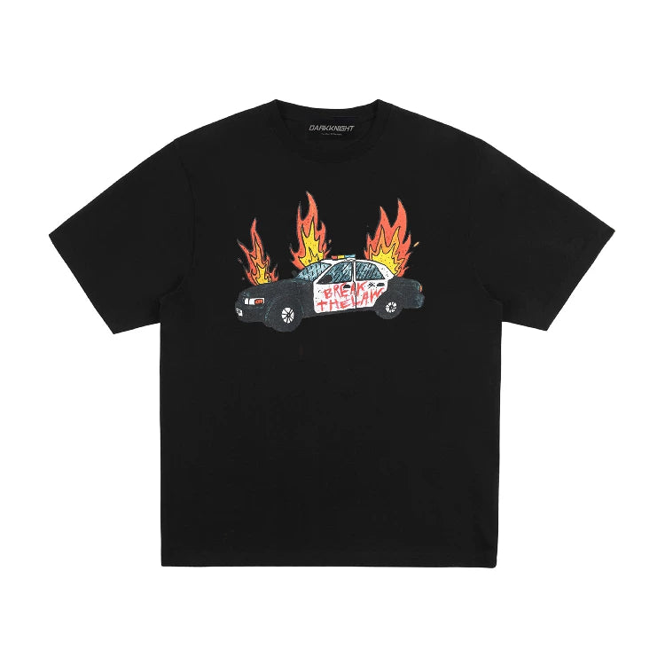 Unisex Police Car Hip Hop Vintage Cotton T-Shirt