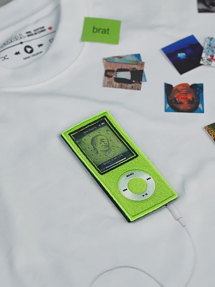 Unisex iPod Embroidered NFC Cotton American Short-Sleeve T-Shirt